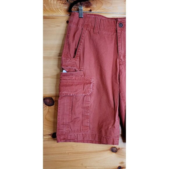 Men's Red Camel 8 Pocket Cargo Shorts, Size 31, Color Burnt Orange - Picture 4 of 16